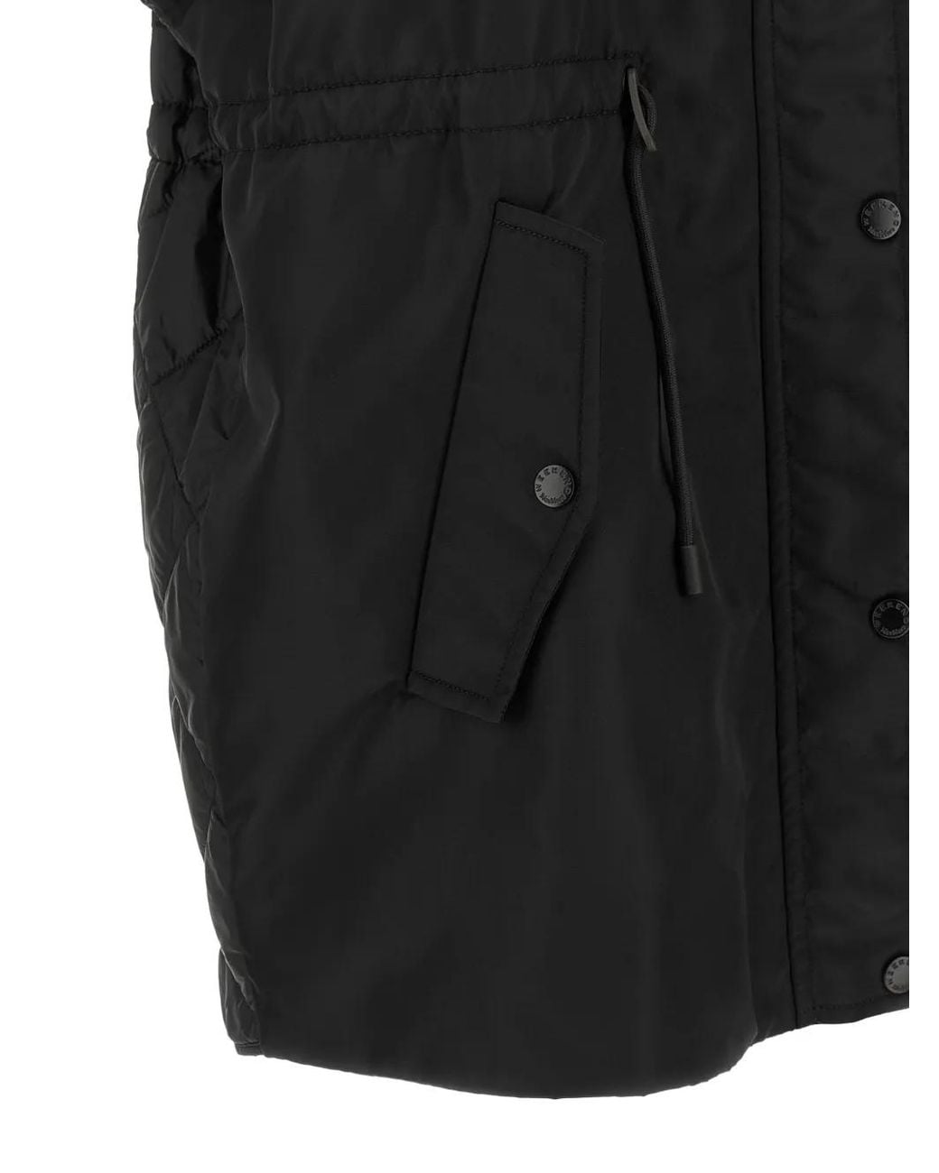 Weekend by Maxmara Black Quilted Hooded Jacket