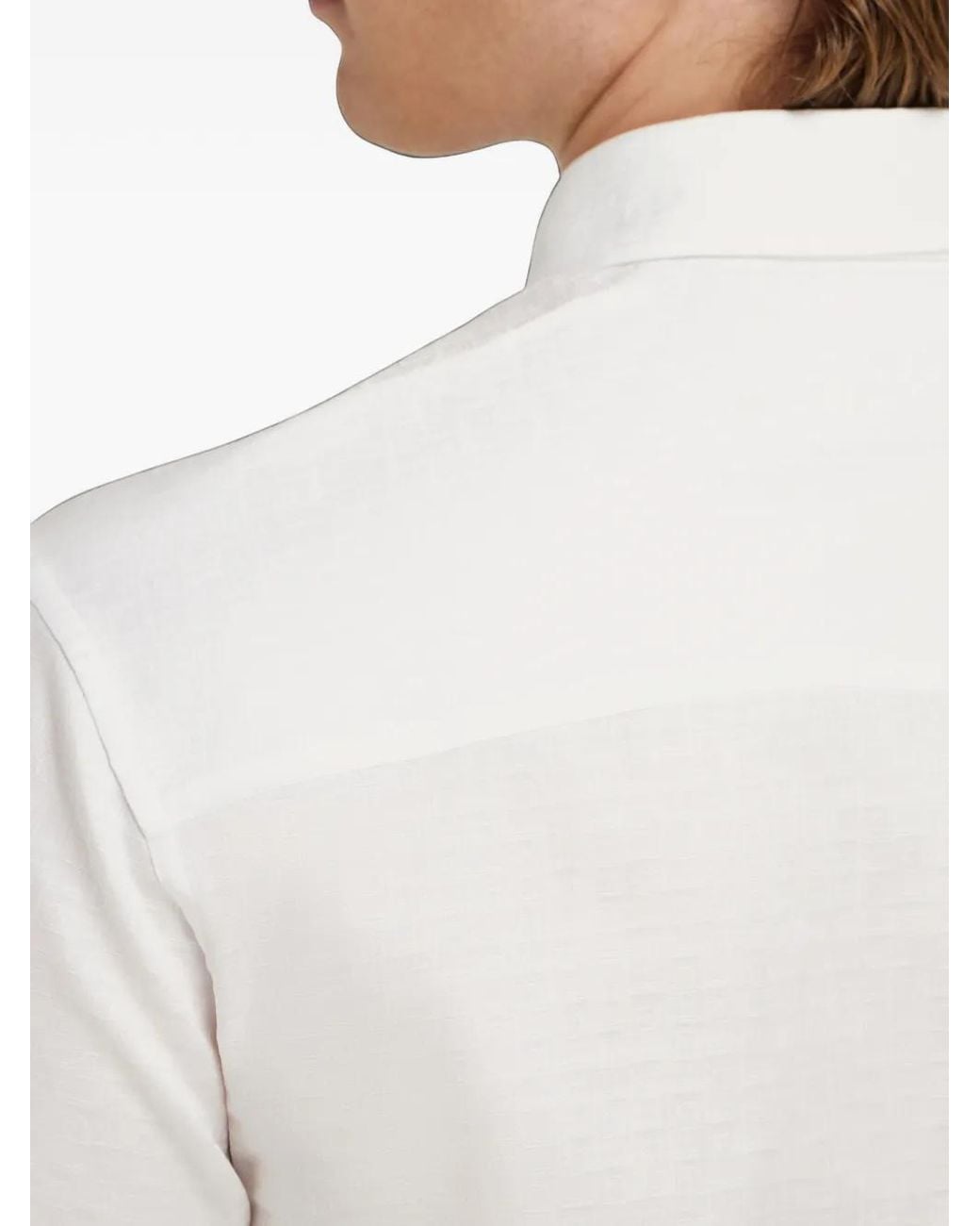 Ferragamo White Monogram Shirt for men