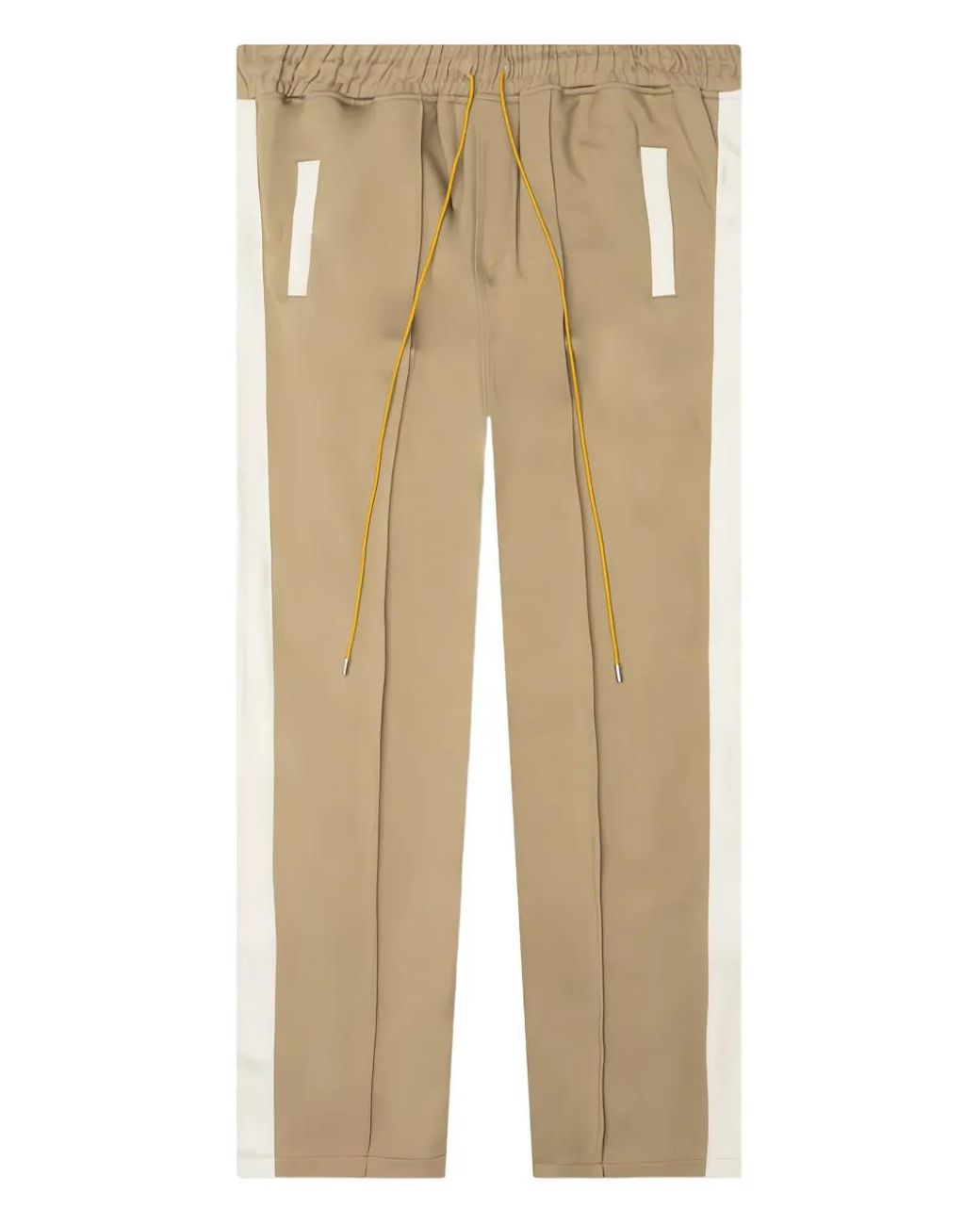 Rhude Natural Side-Stripe Elastic-Waist Track Pants for men
