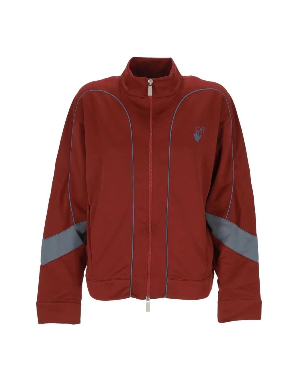 Off-White c/o Virgil Abloh Red Piped Logo-Print Jacket