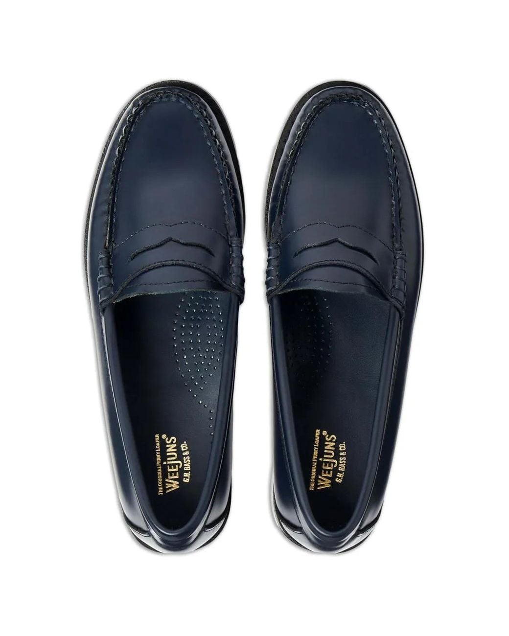 G.H.BASS Blue Weejuns Penny Loafers