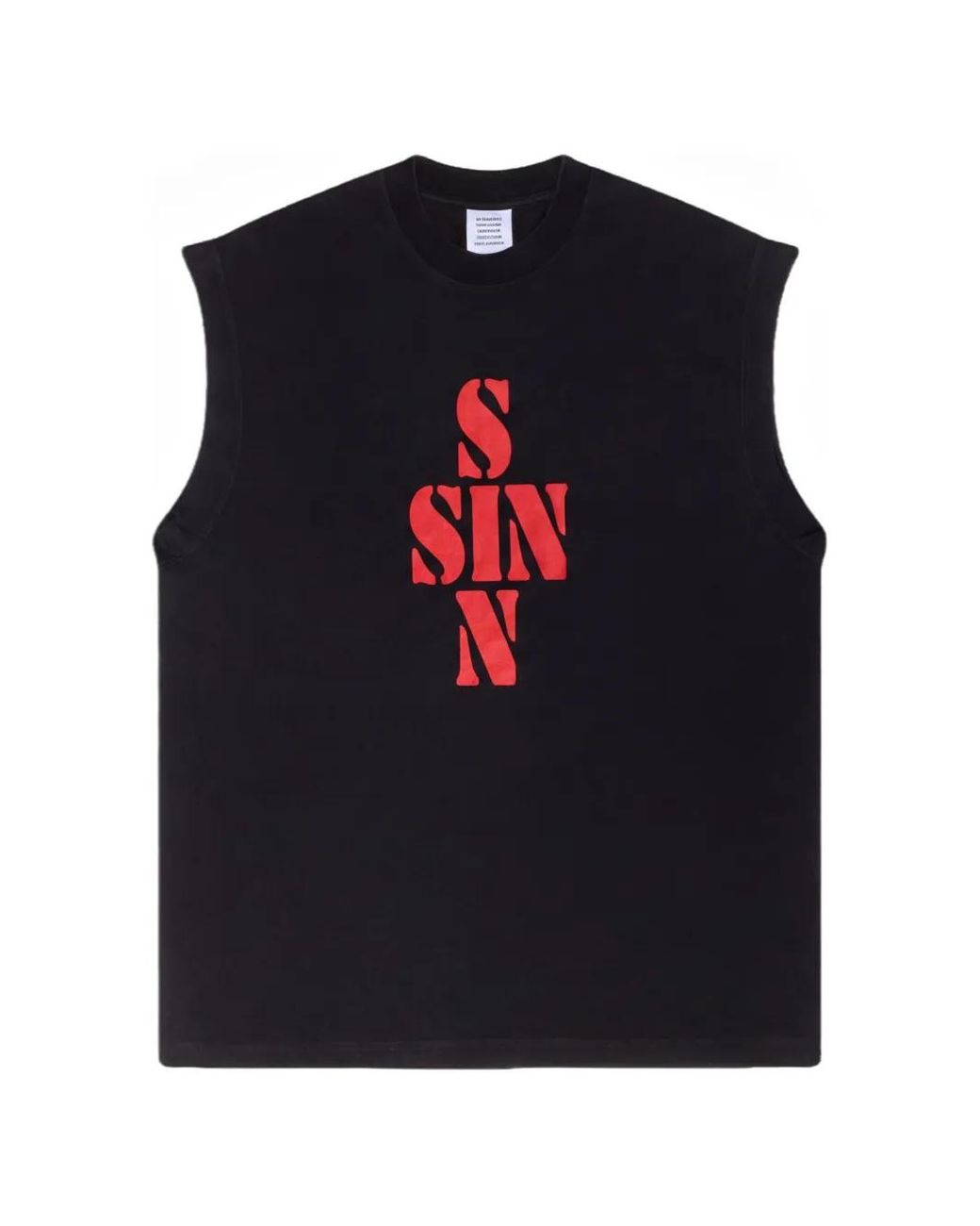 Vetements Black Sin Sleeveless Vest for men