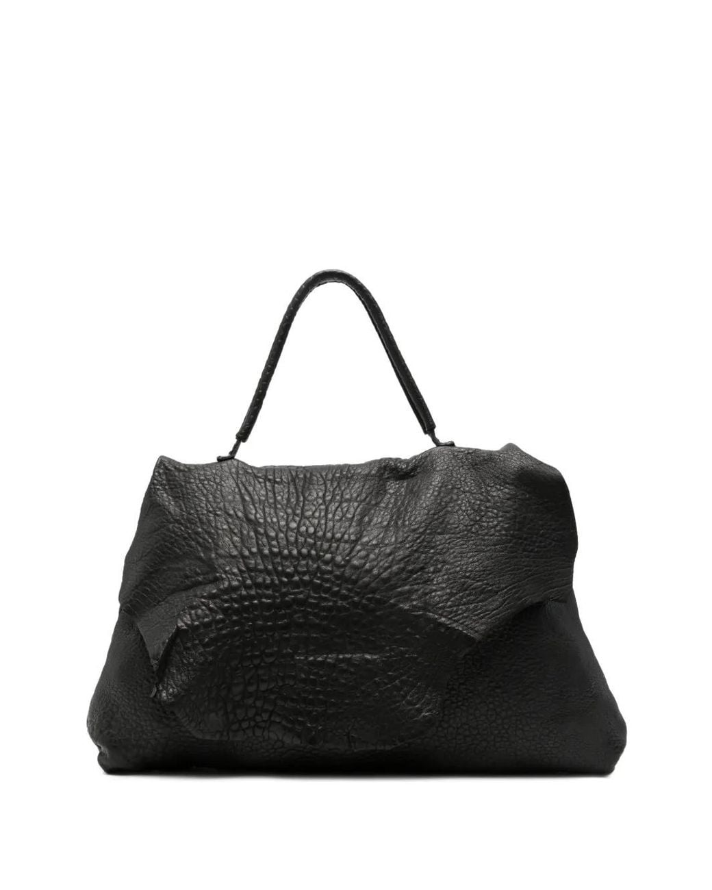 UN TÈ DA MATTI Black Il Cappellaio Matto Croc-Effect Tote Bag