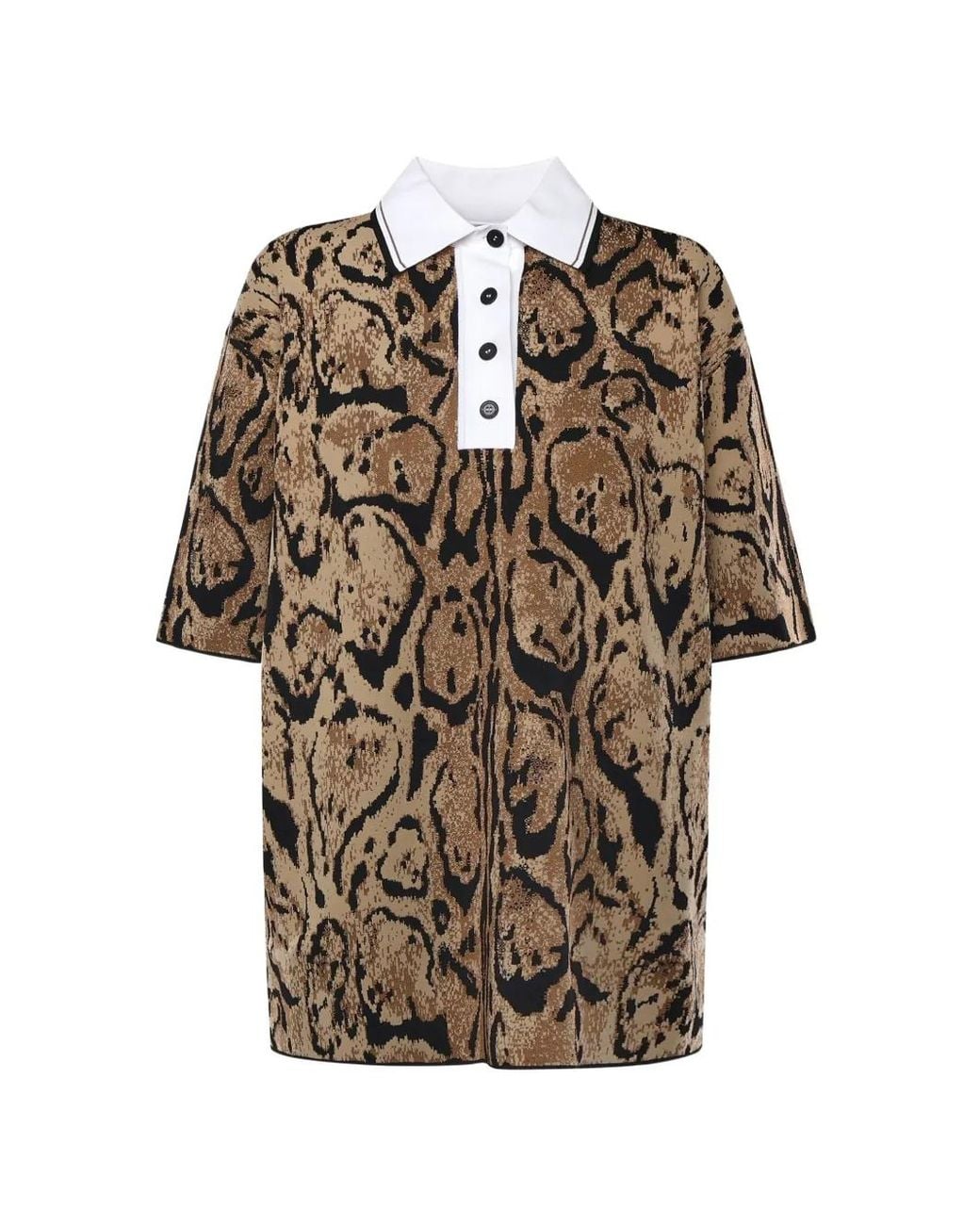 Stella McCartney Brown Printed Polo Top