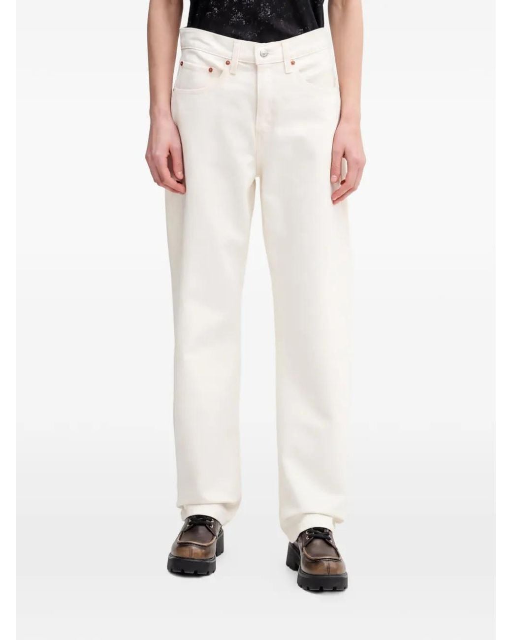 Levi's White Easy Dad Back-Pockets Jeans