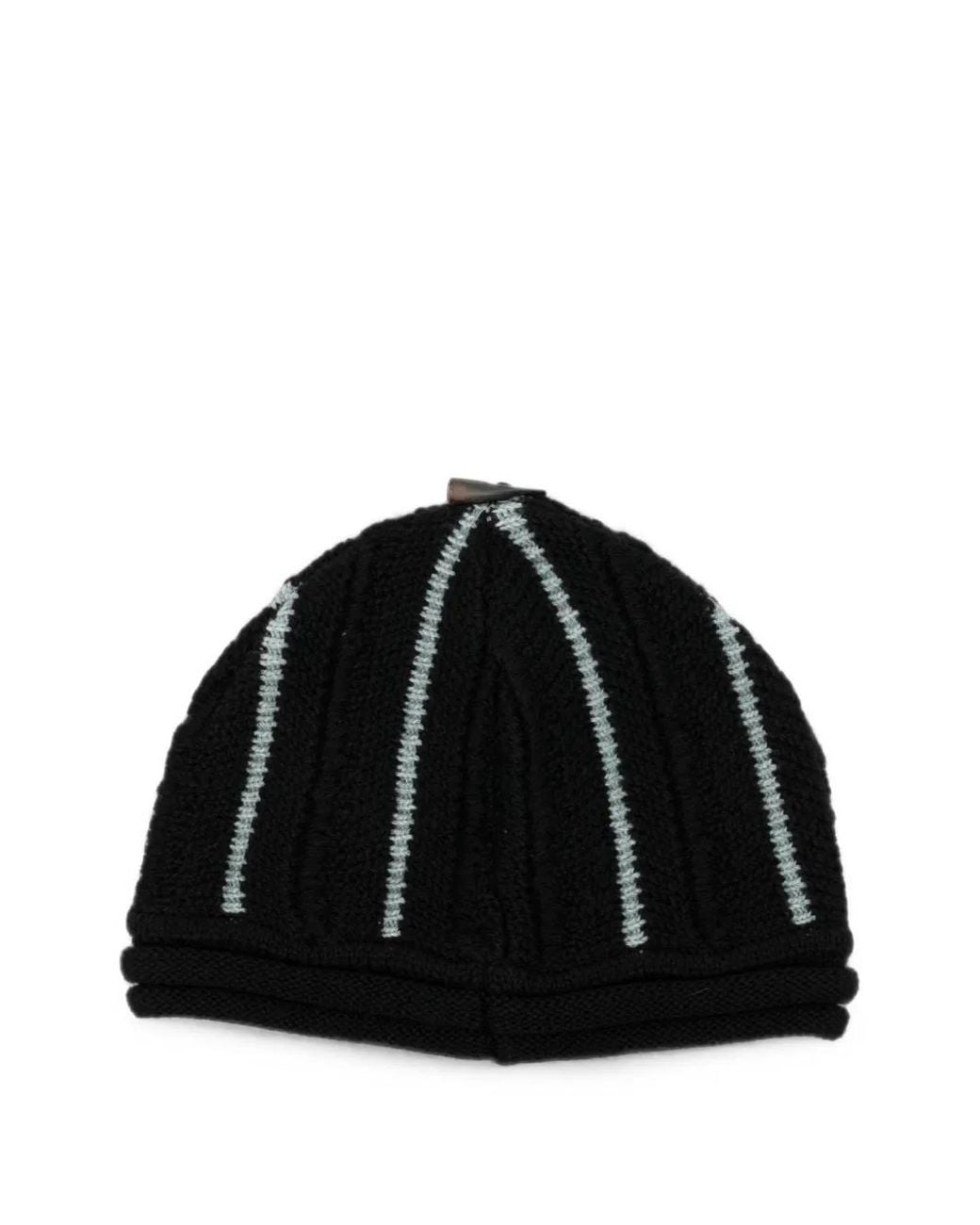 Adererror Black Bead-Embellished Beanie