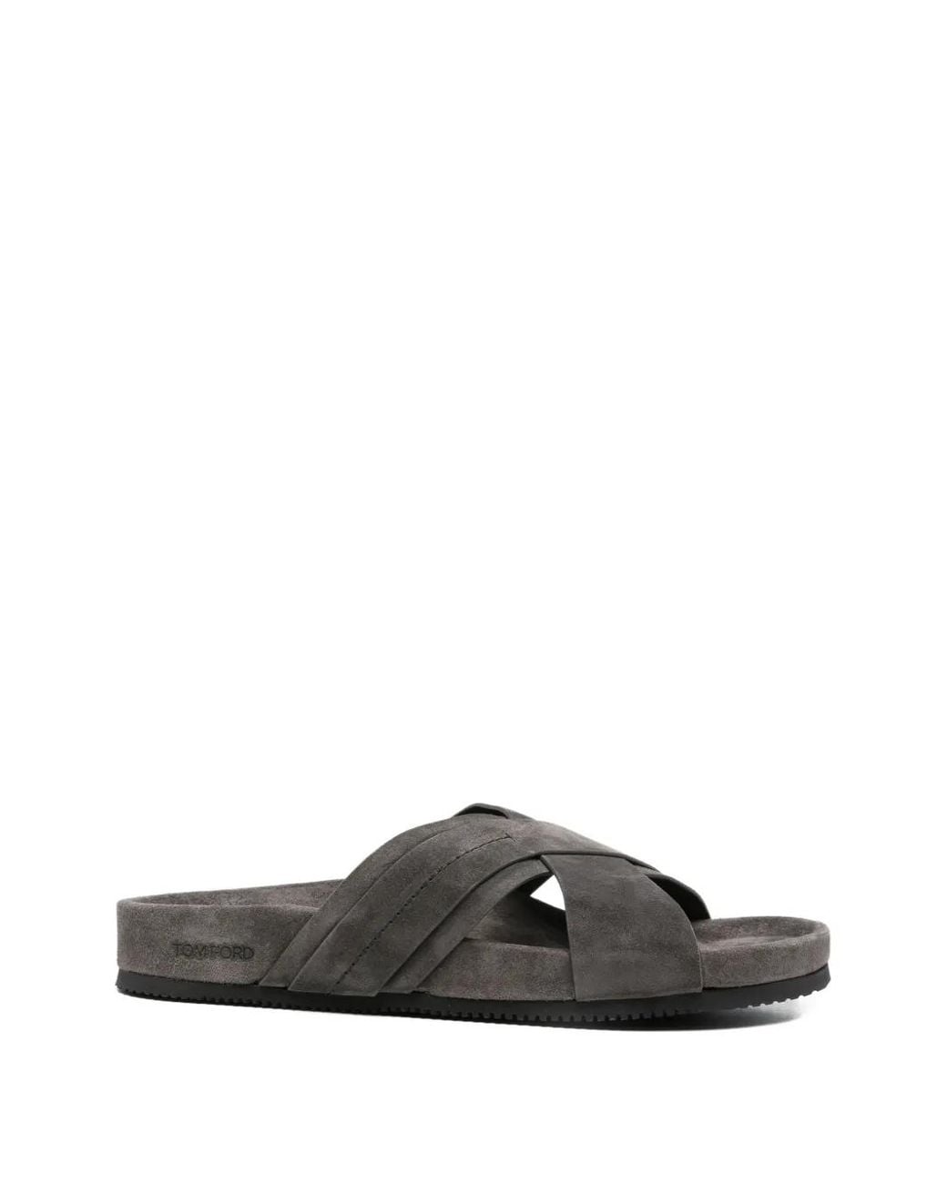 Tom Ford Gray Crisscross Strap Sandals for men