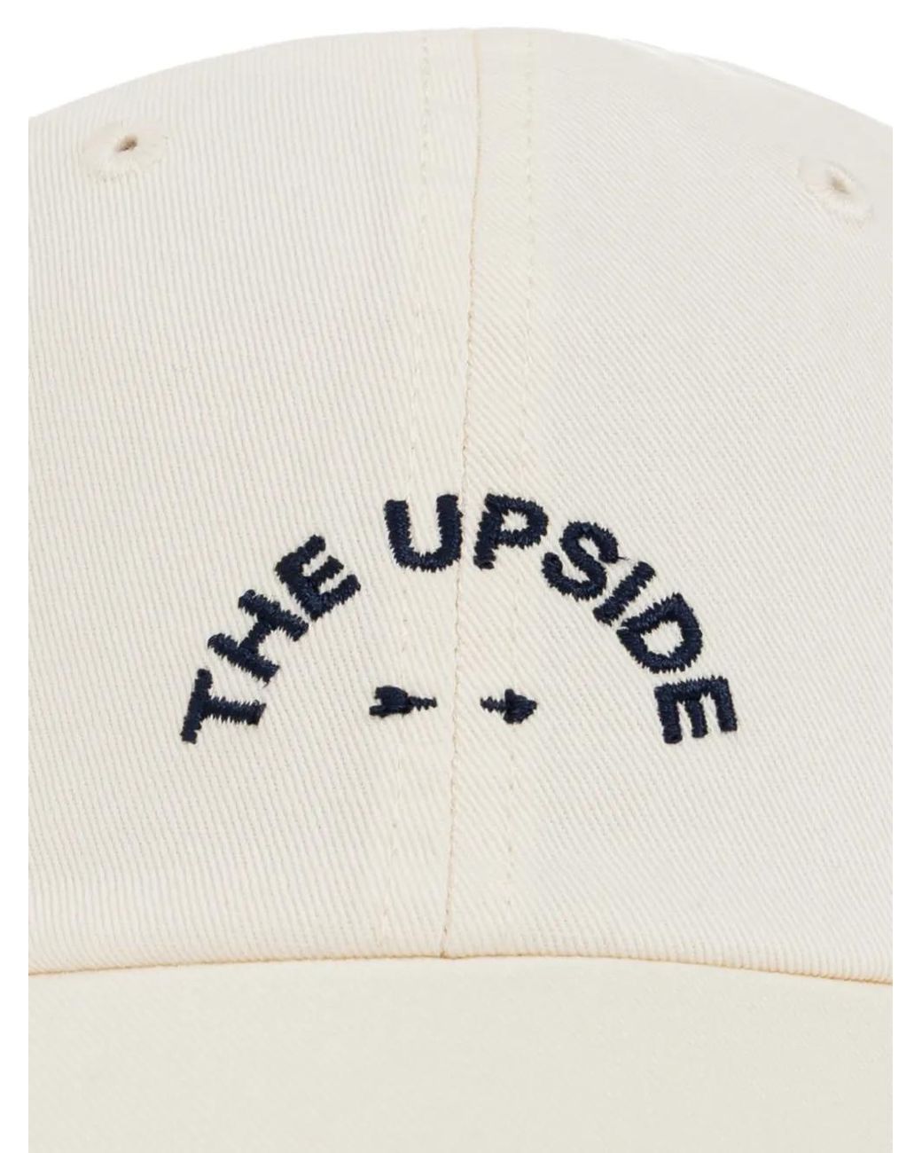 The Upside White Marlon Embroidered Baseball Cap