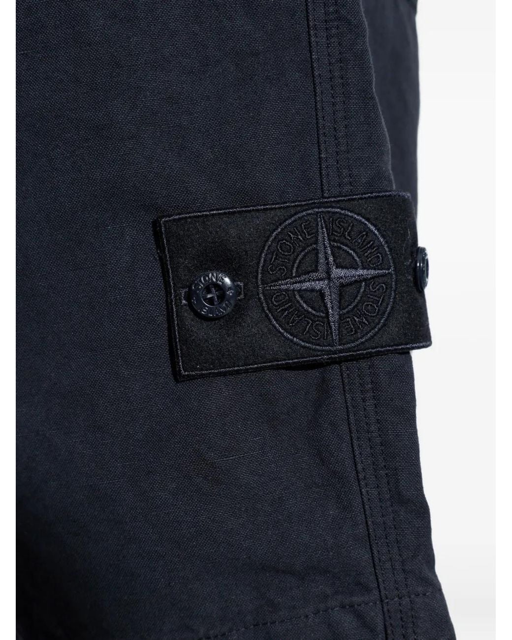 Bermudas Con Bolsillo De Parche Stone Island de hombre de color Blue