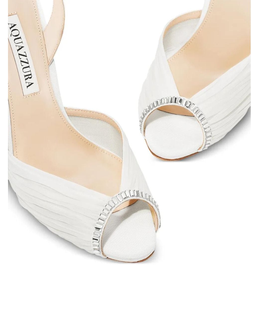 Aquazzura White 105 Be Mine Sandals