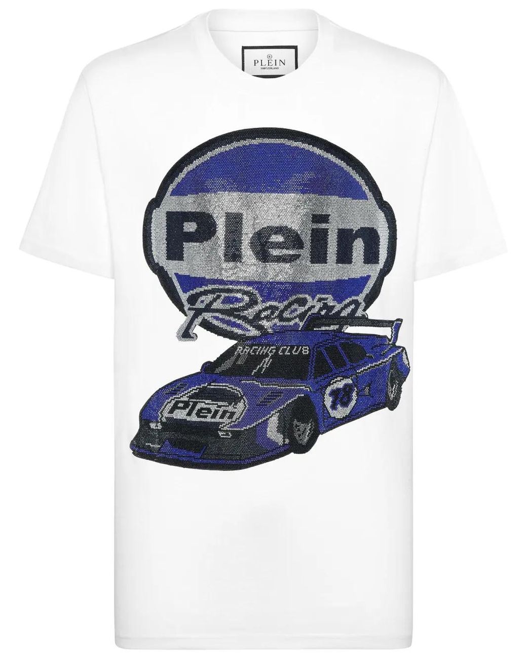 Philipp Plein Blue Cars Racing T-Shirt for men