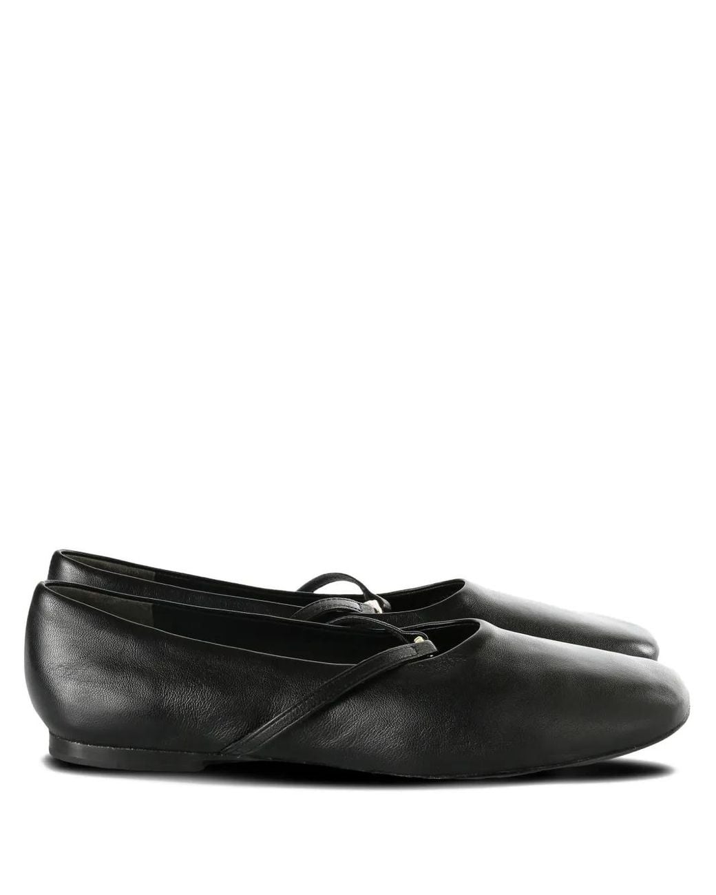 Tory Burch Black Leather Ballet Flats