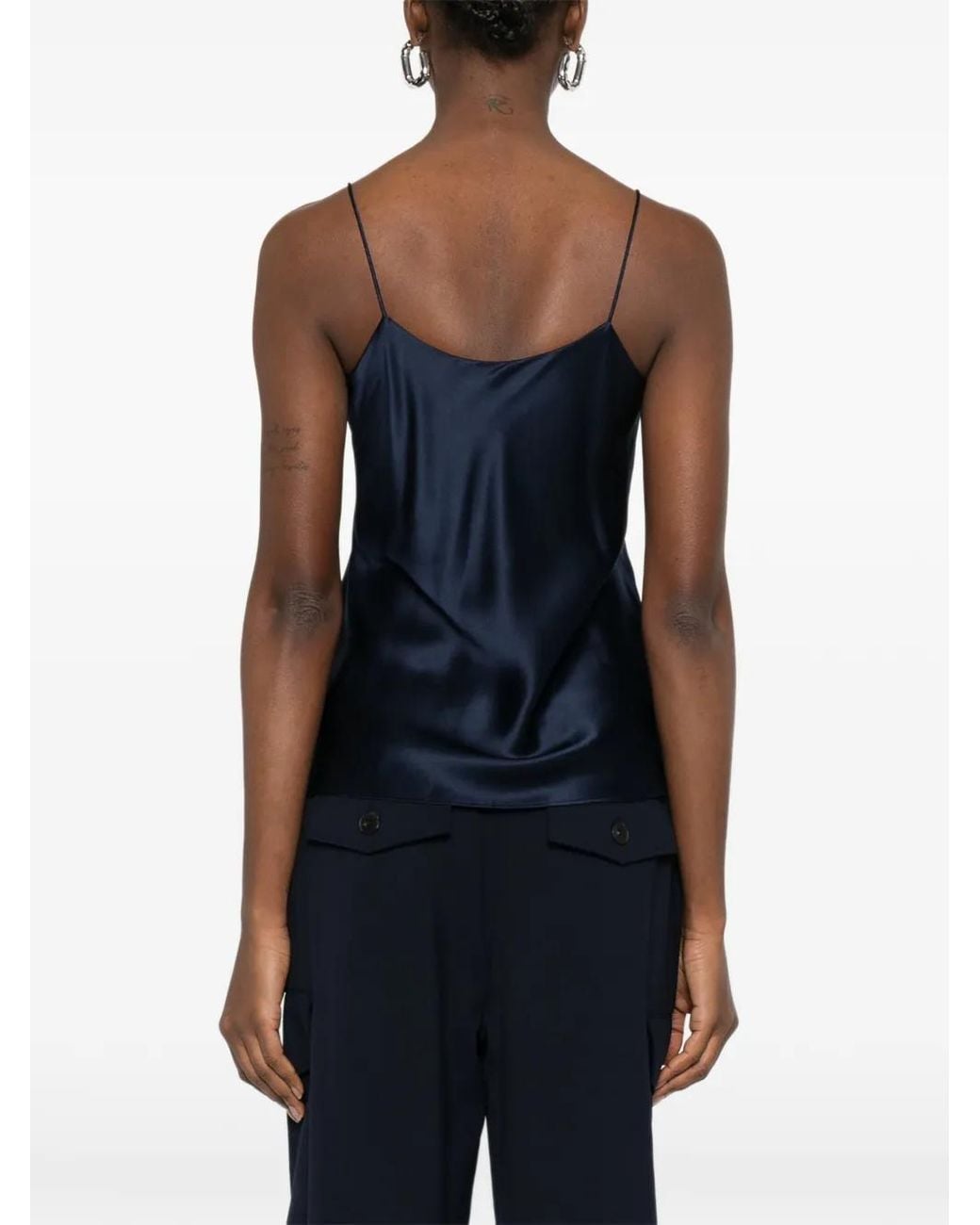 IVORY PARIS Blue Spaghetti-Strap Tank Top