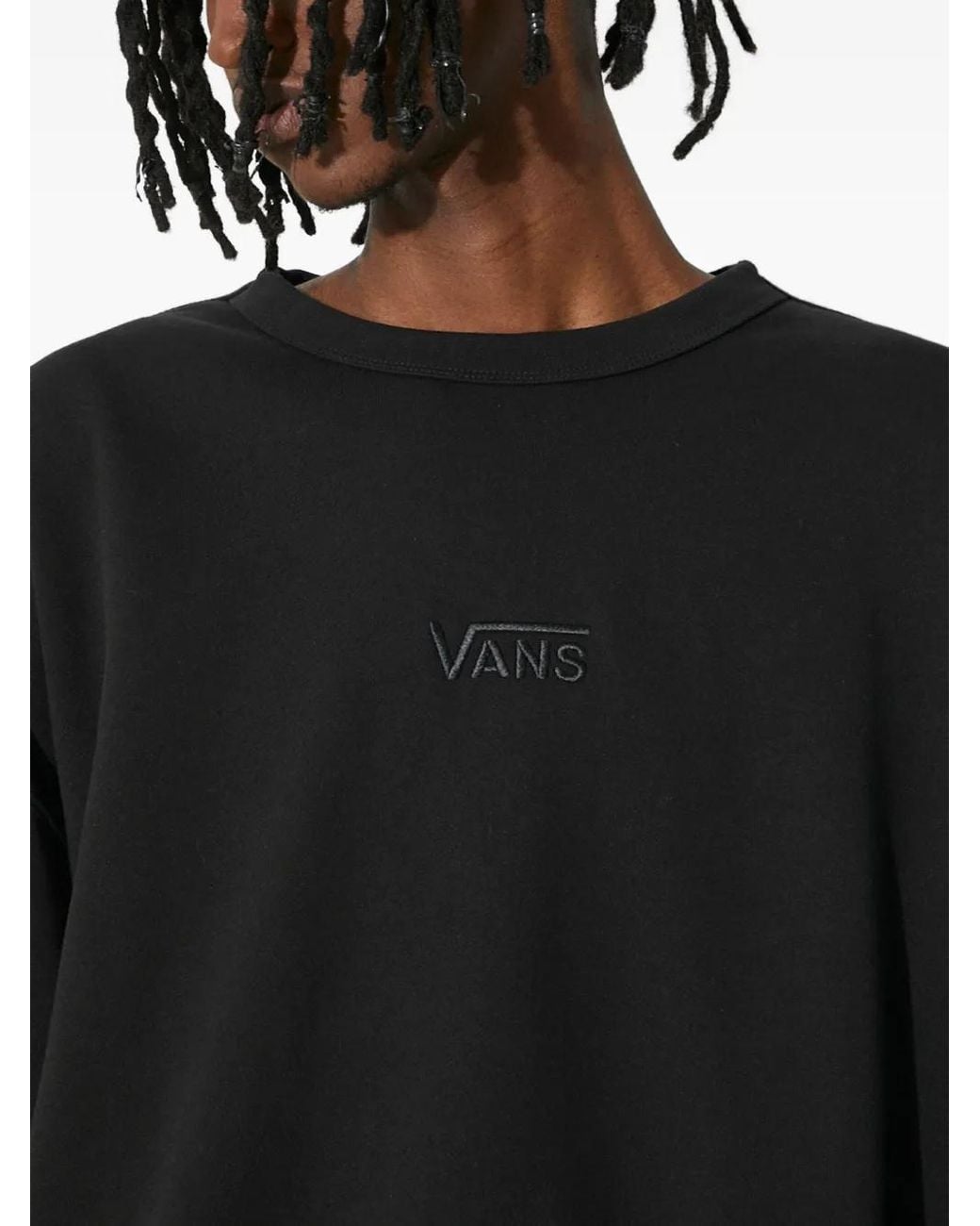 Vans Black Premium Logo Crew Sweatshirt for men