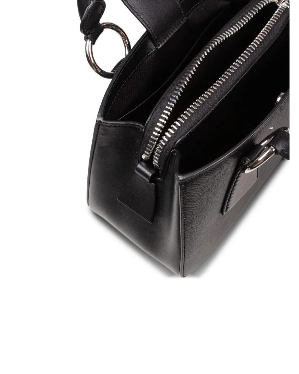 Maison Margiela Black Four Stitch Leather Tote Bag