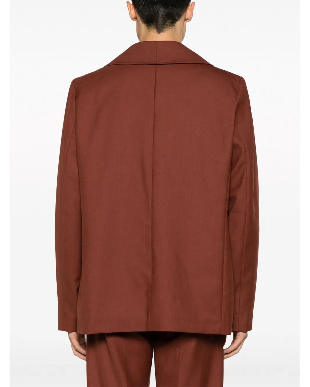 Séfr Red Blazer À Revers Festonnés for men