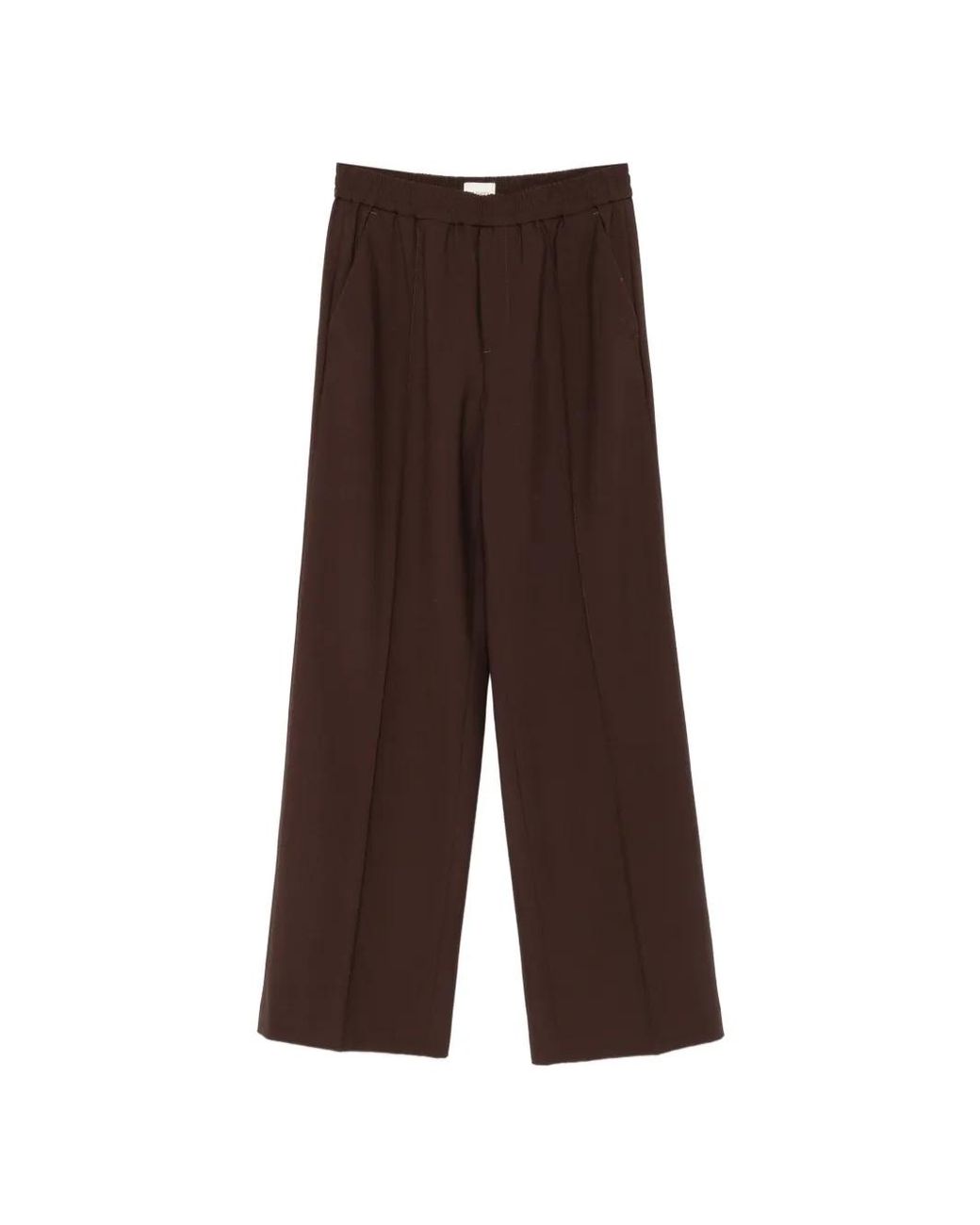 Closed Brown Hose Mit Elastischem Bund