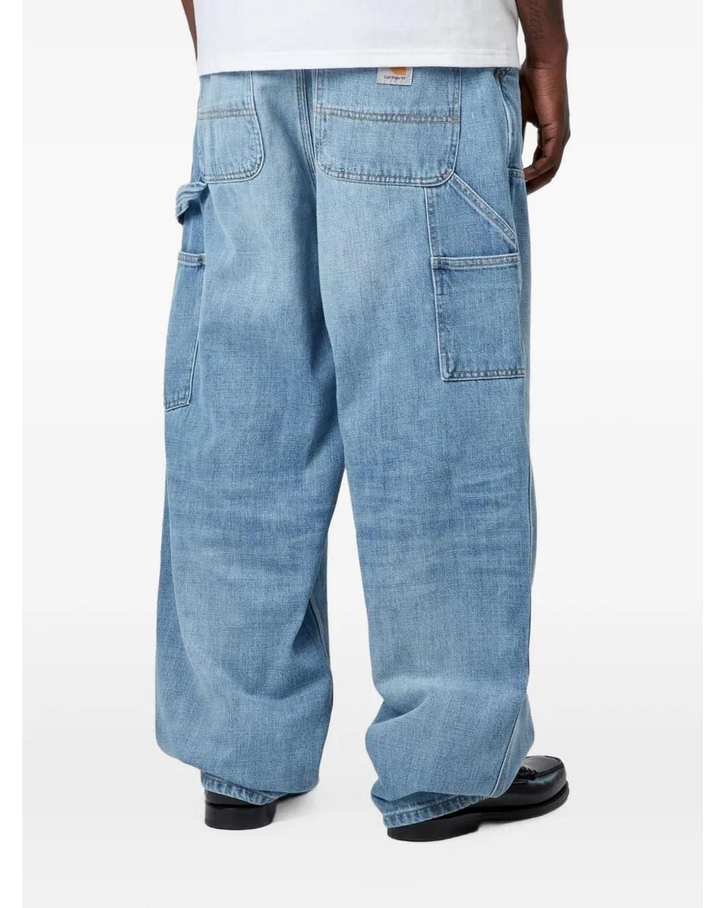 Carhartt Blue Denim Cotton Jeans for men