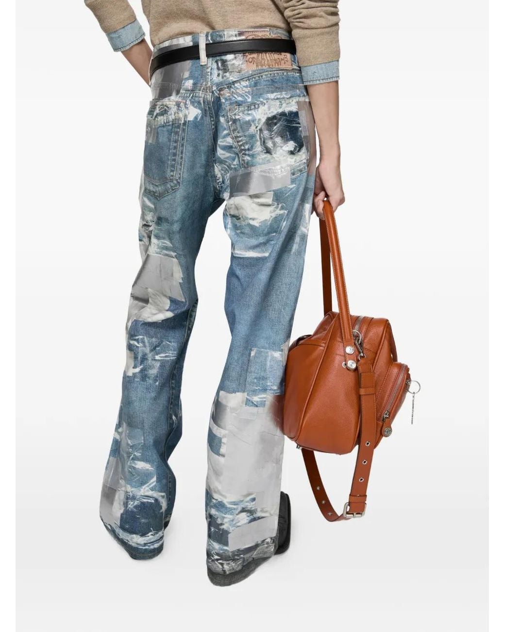 Vaqueros Rasgados Con Diseño Patchwork Acne de hombre de color Blue