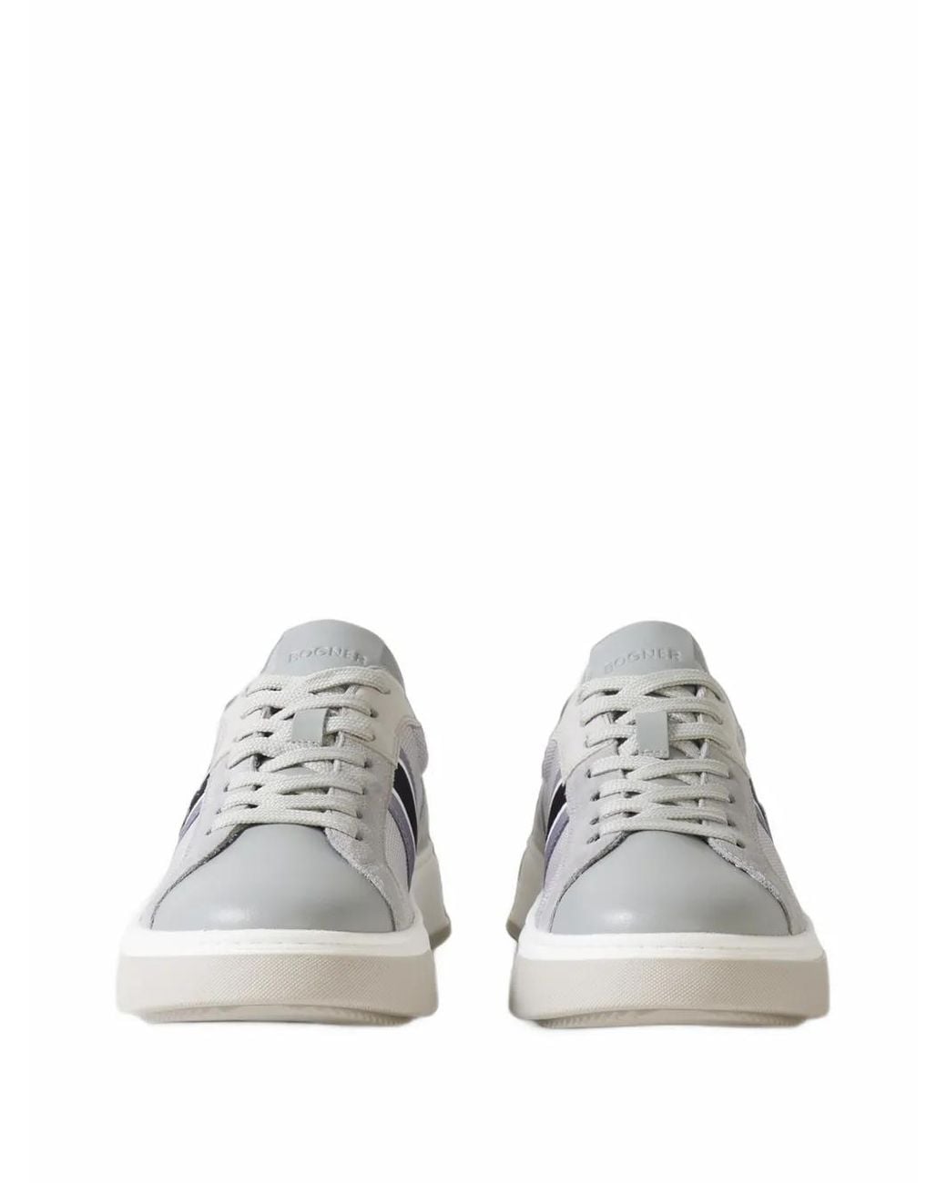 Bogner White Milan Leather Sneakers for men
