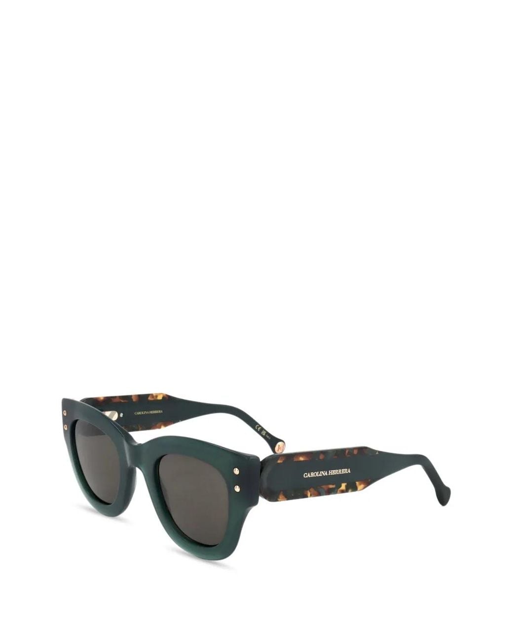Carolina Herrera Multicolor Lunettes De Soleil À Effet Écaille De Tortue