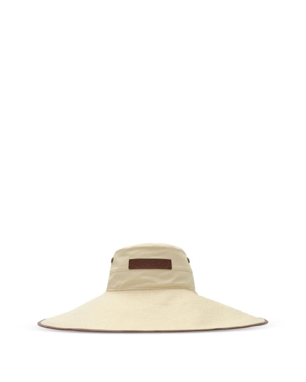 Burberry White Logo Gabardine Sun Hat for men