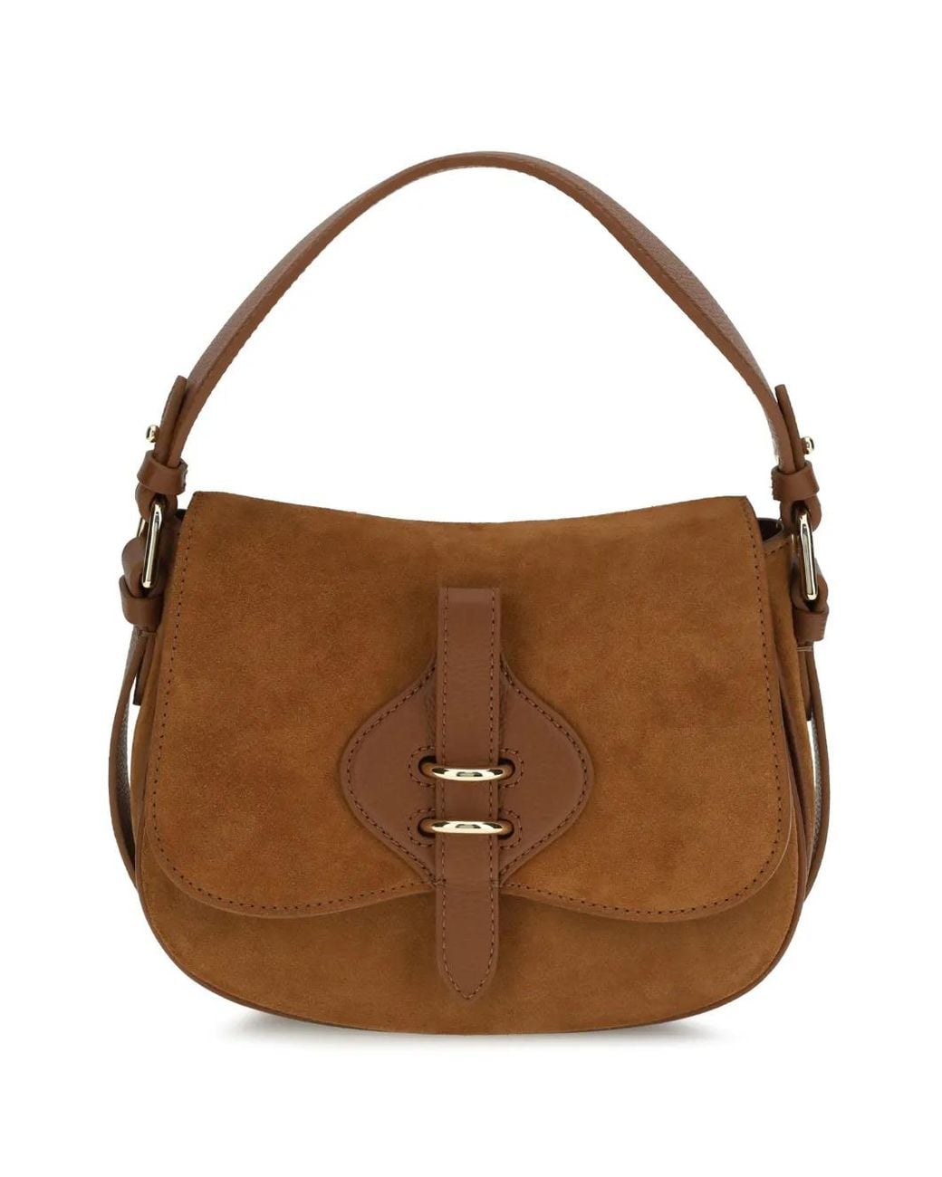 Coccinelle Brown Small Mavery Suede Tote Bag