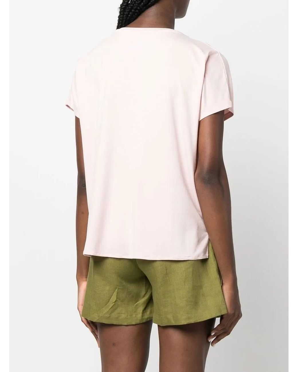 Majestic Filatures Pink Boxy Round-Neck T-Shirt