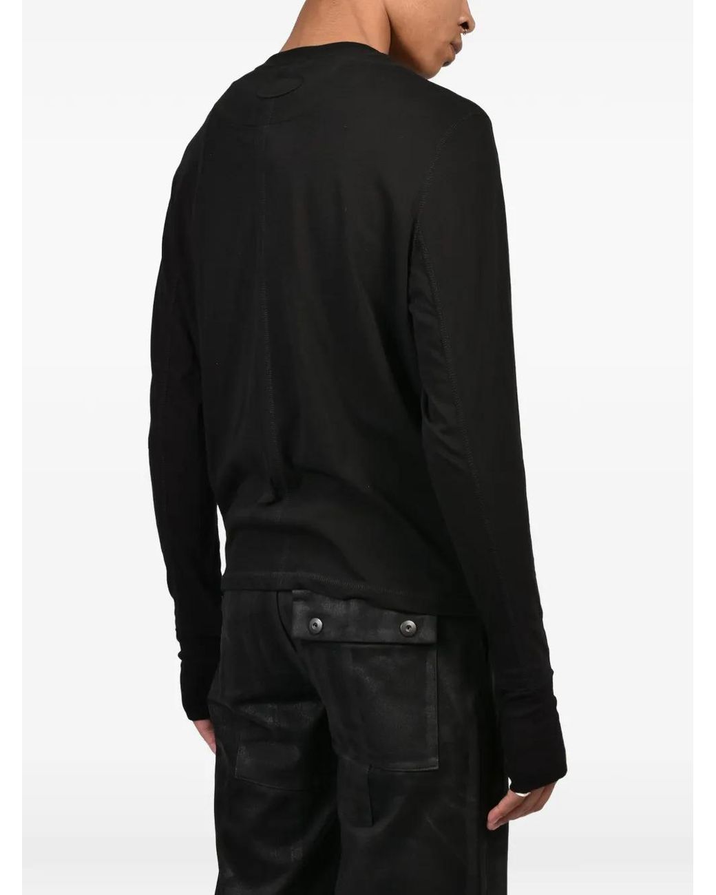 EPHMRL Black Half-Zip Long-Sleeves T-Shirt for men