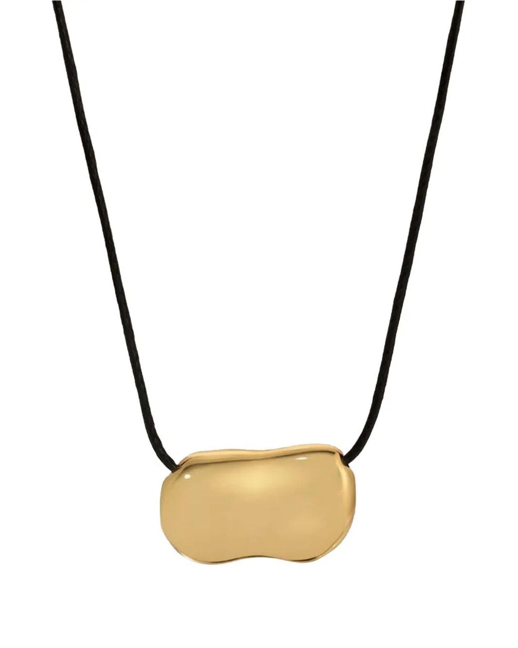 Heaven Mayhem Metallic Collier Pebble En Cuir