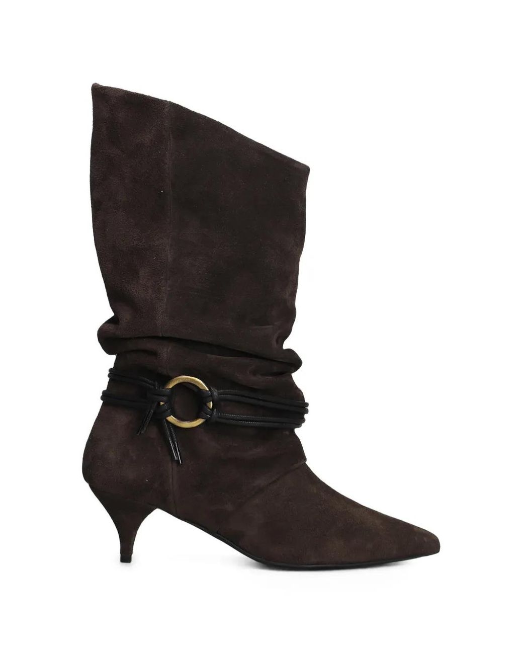 Alchimia Black Slouchy Pointed-Toe Boots
