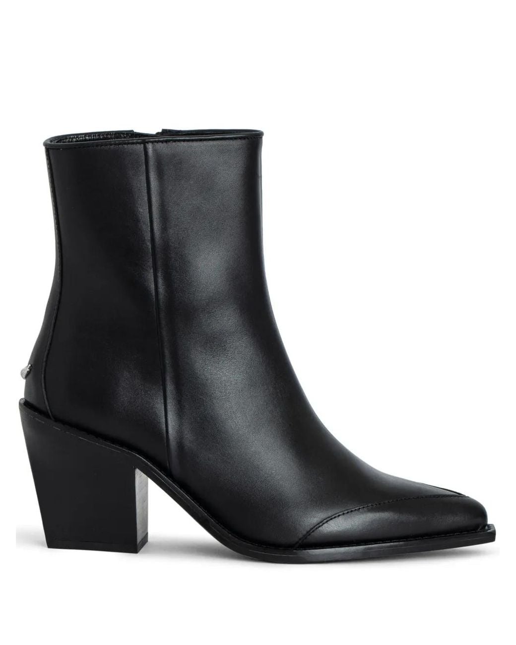 Zadig & Voltaire Black Cara 70Mm Leather Boots