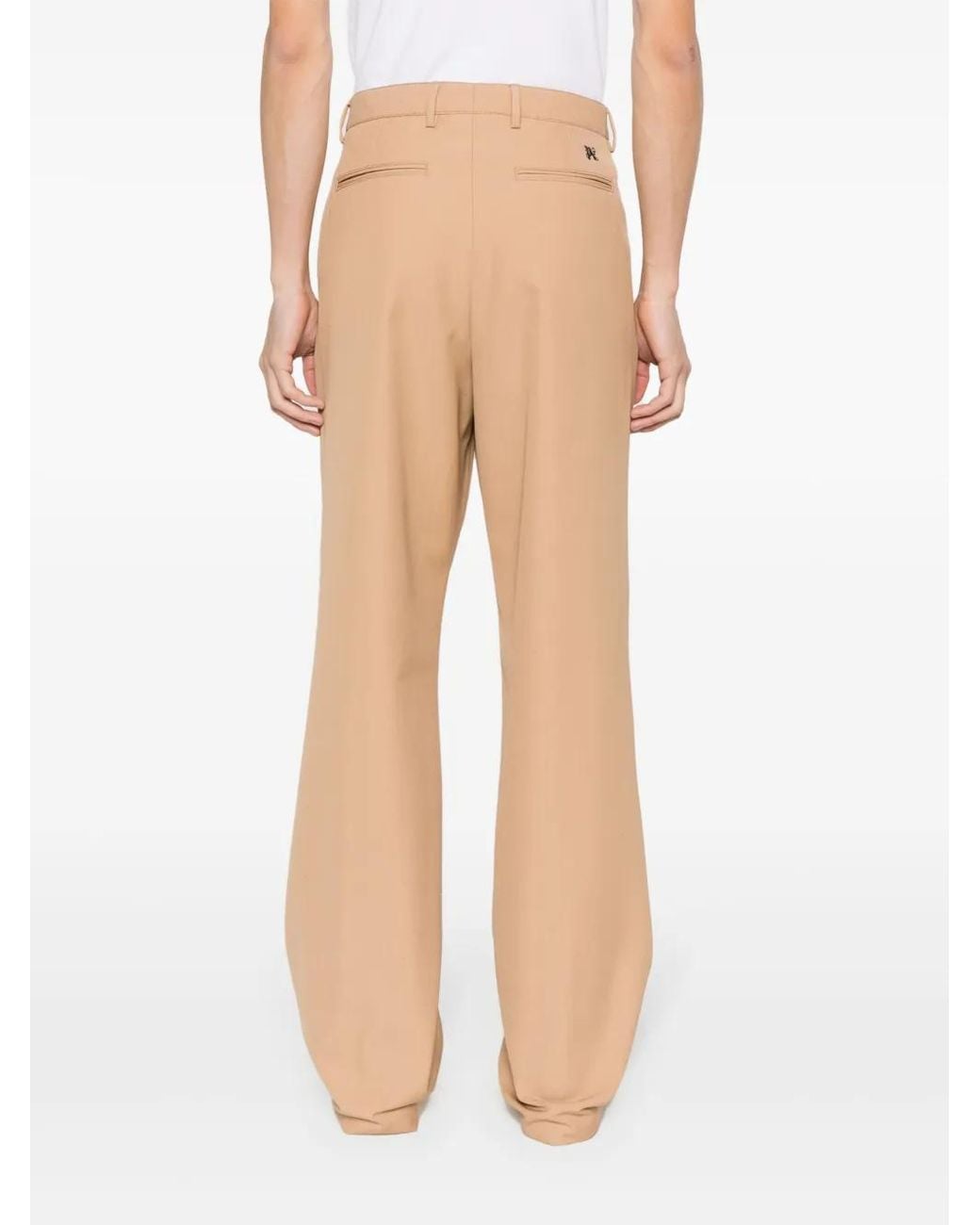 Palm Angels Natural Pantaloni Monogram Workwear for men