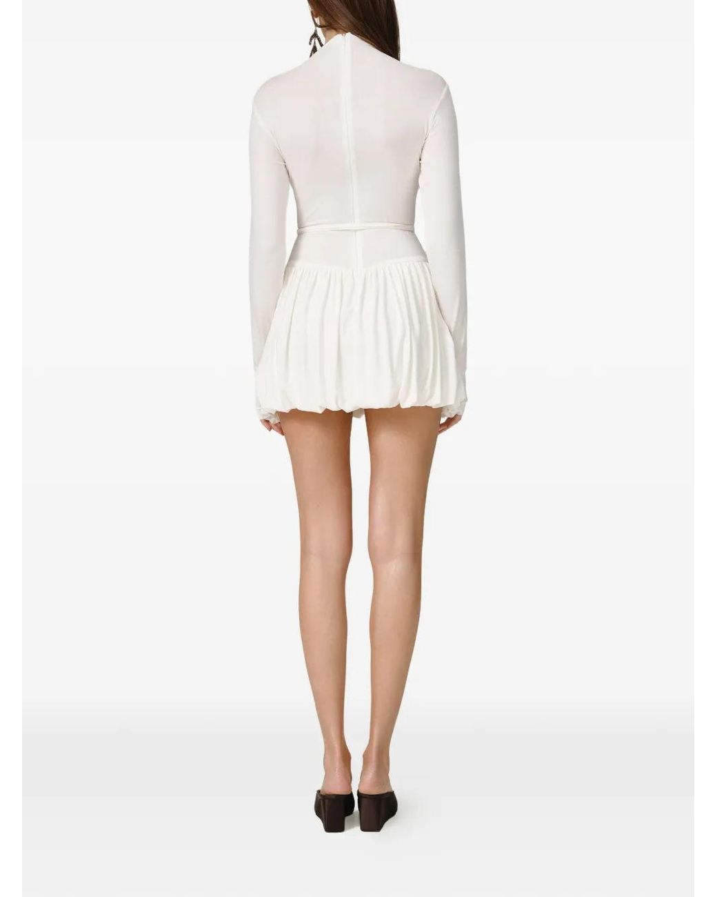 Pink White Minikleid mit Kordelzug