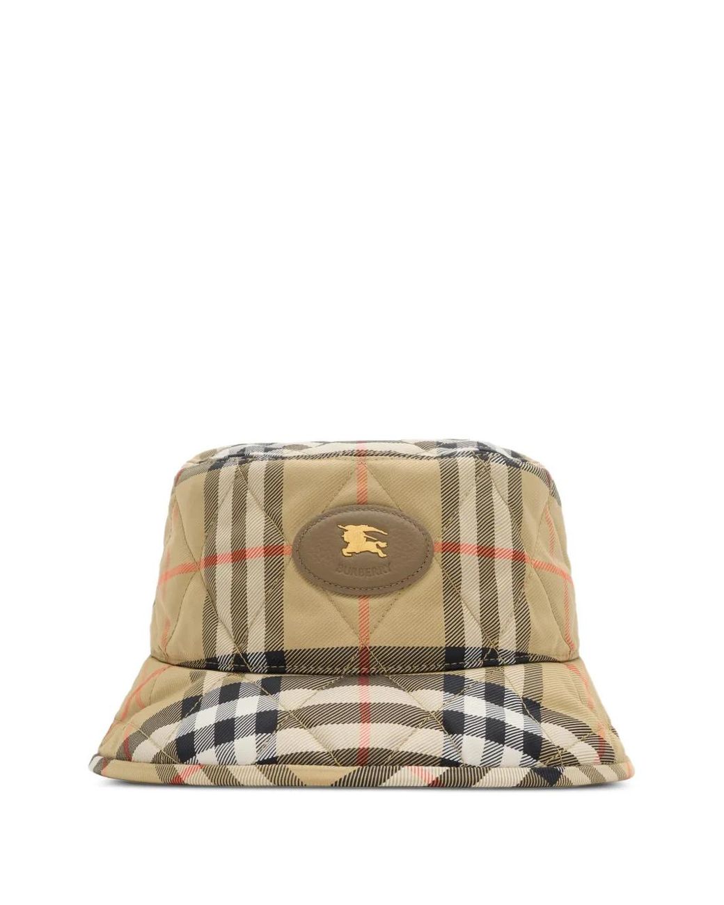Burberry Natural Quilted Horseshoe Bucket Hat for men