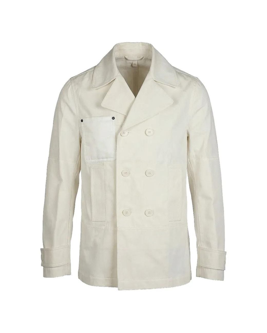 Valentino Garavani White Buttoned Double-Breasted Coat