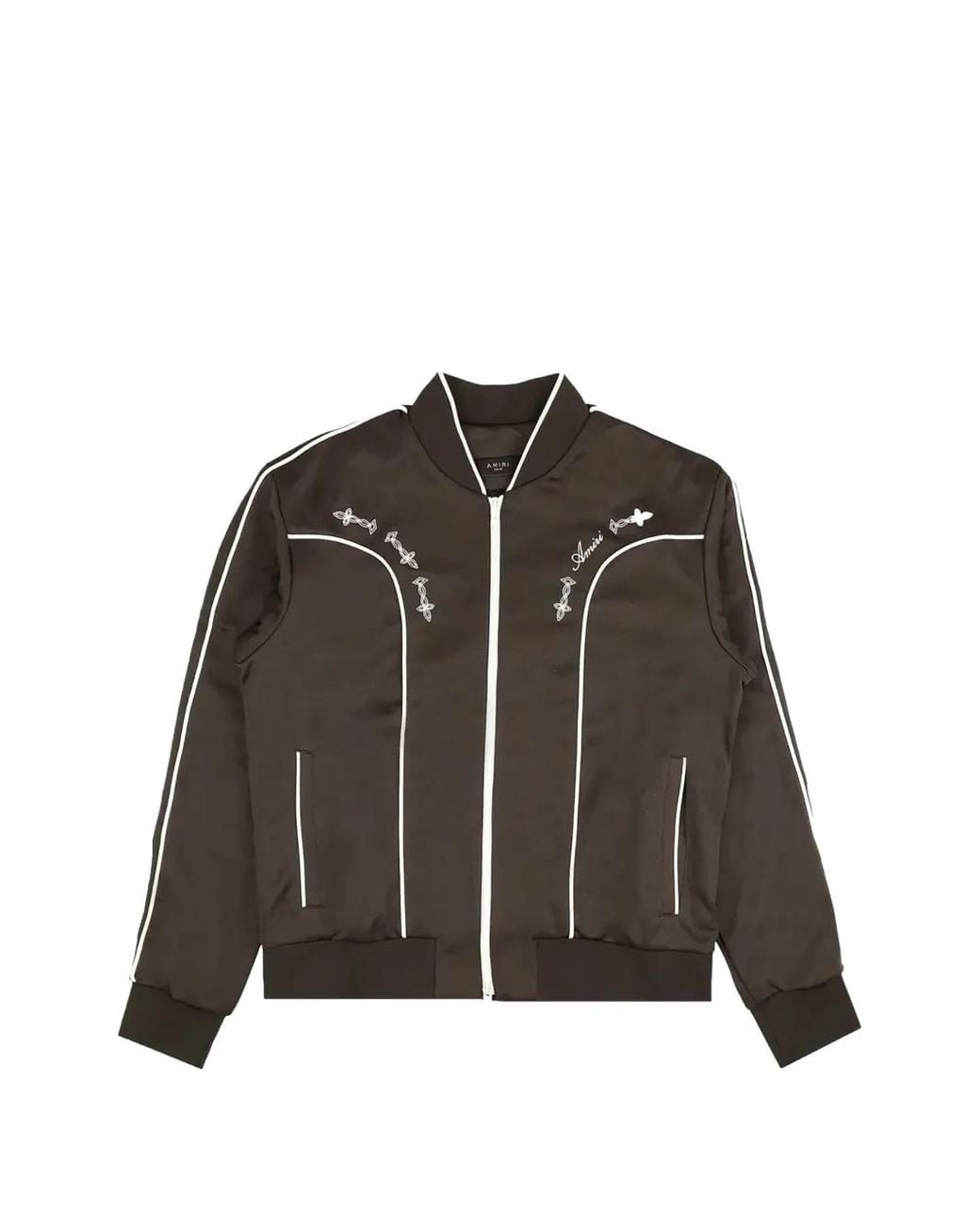 Amiri Brown Graphic-Details Bomber Jacket for men