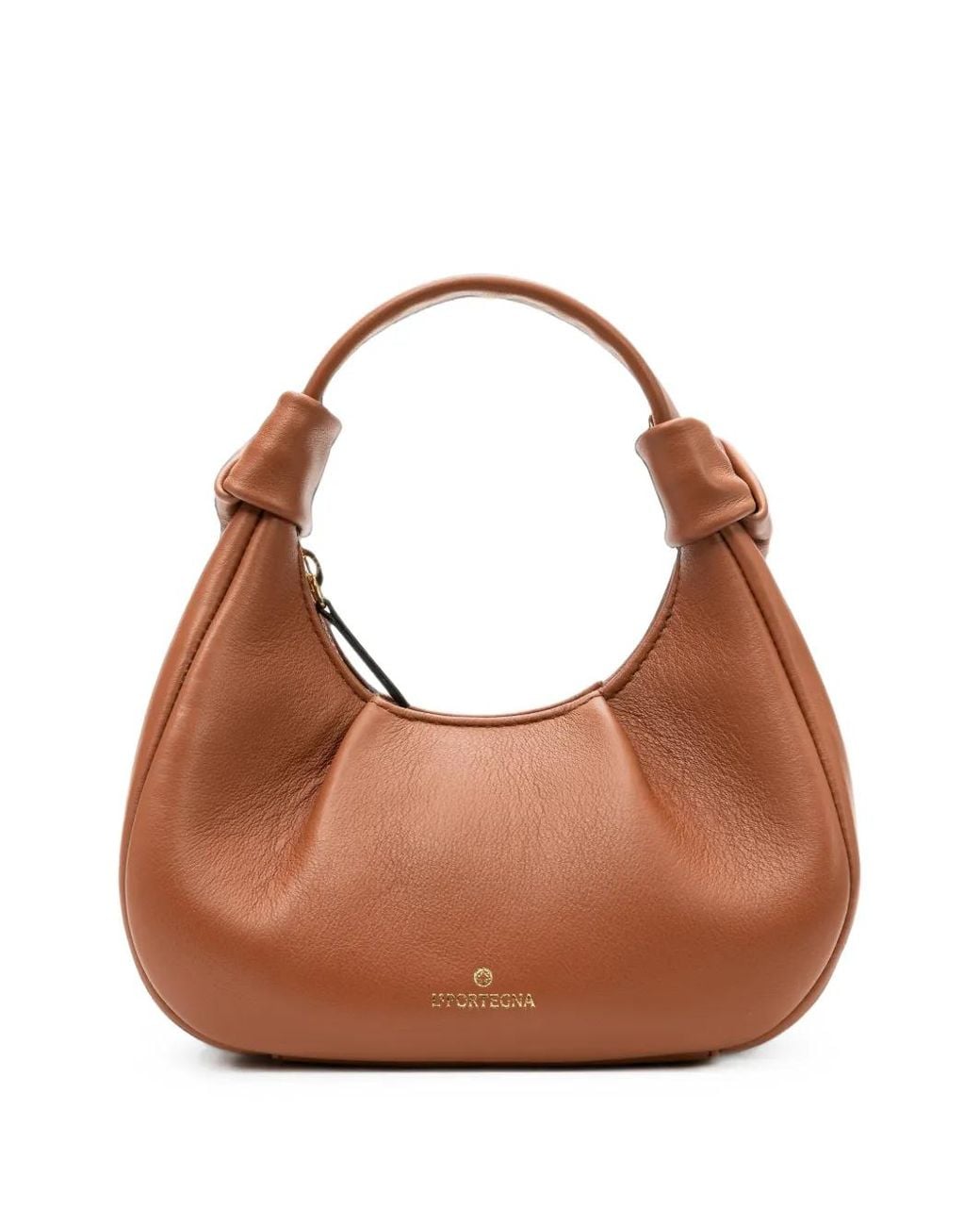La Portegna Brown Anita Knotted Handbag