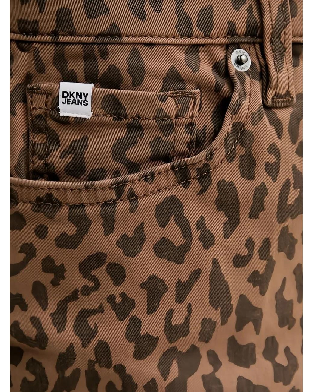 DKNY Jeans Met Luipaardprint in het Natural