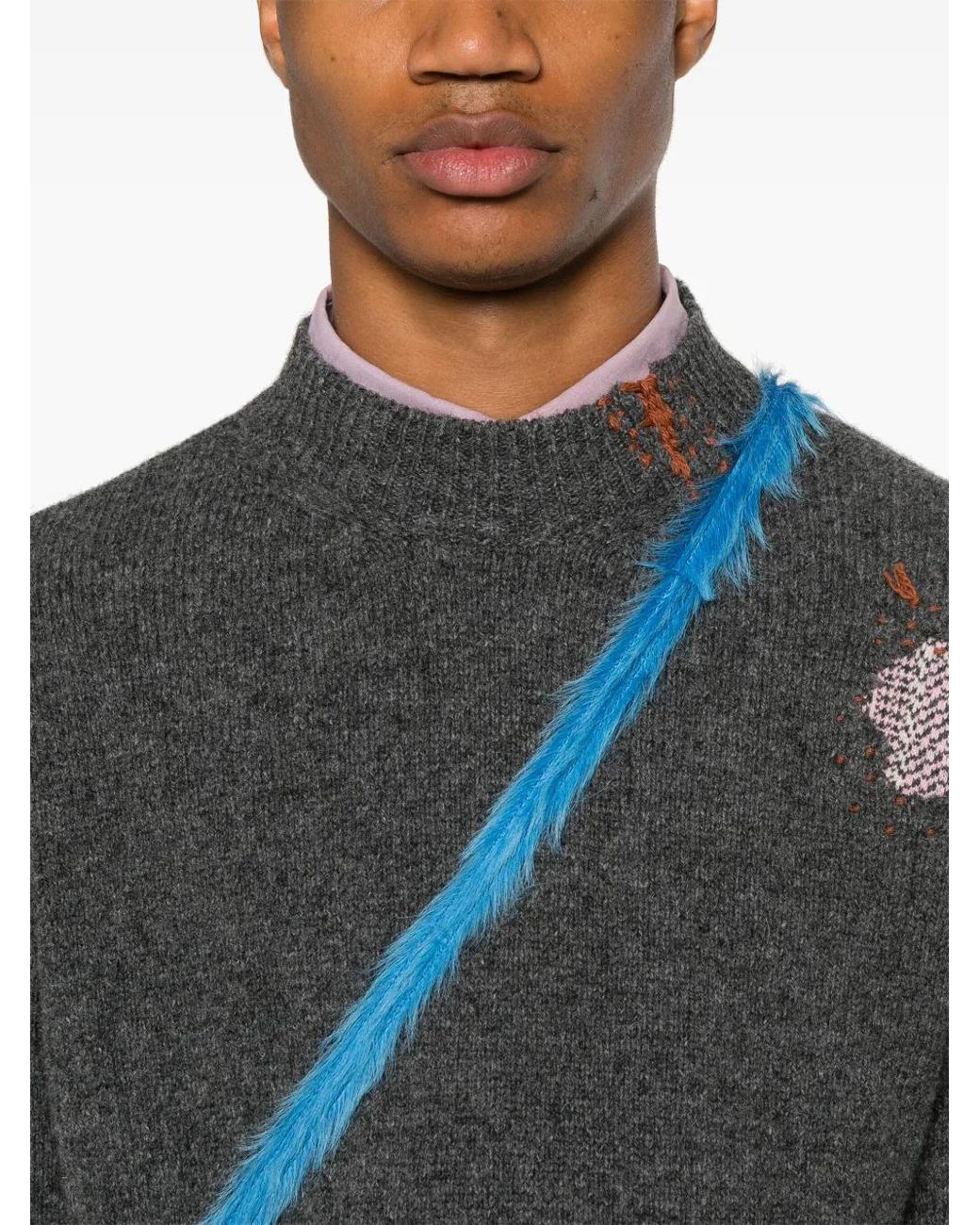 Pull Shetland À Effet Usé Marni pour homme en coloris Gray