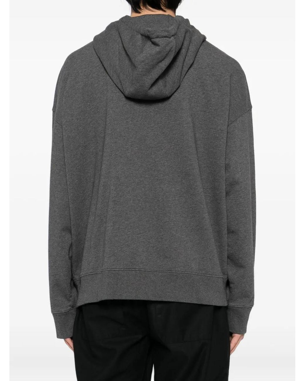 Maison Kitsuné Gray Fox Head Zipped Oversize Hoodie for men