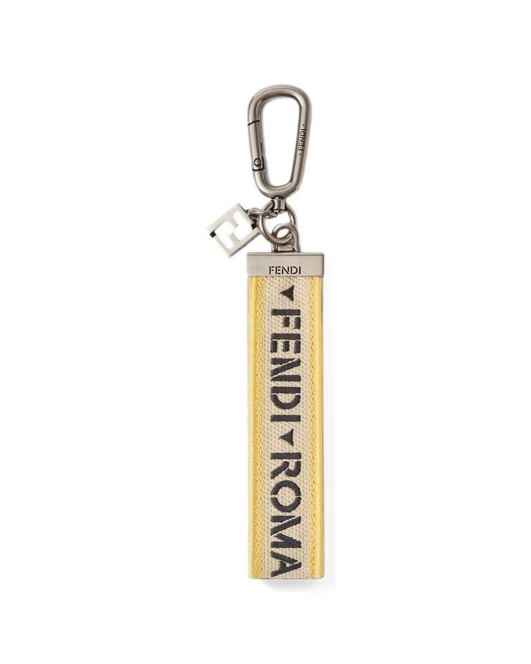 Fendi Metallic 1925 Ff-Logo Charm Keyring for men