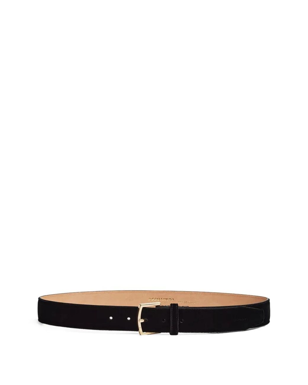 DSquared² White Velvet Buckled Belt for men
