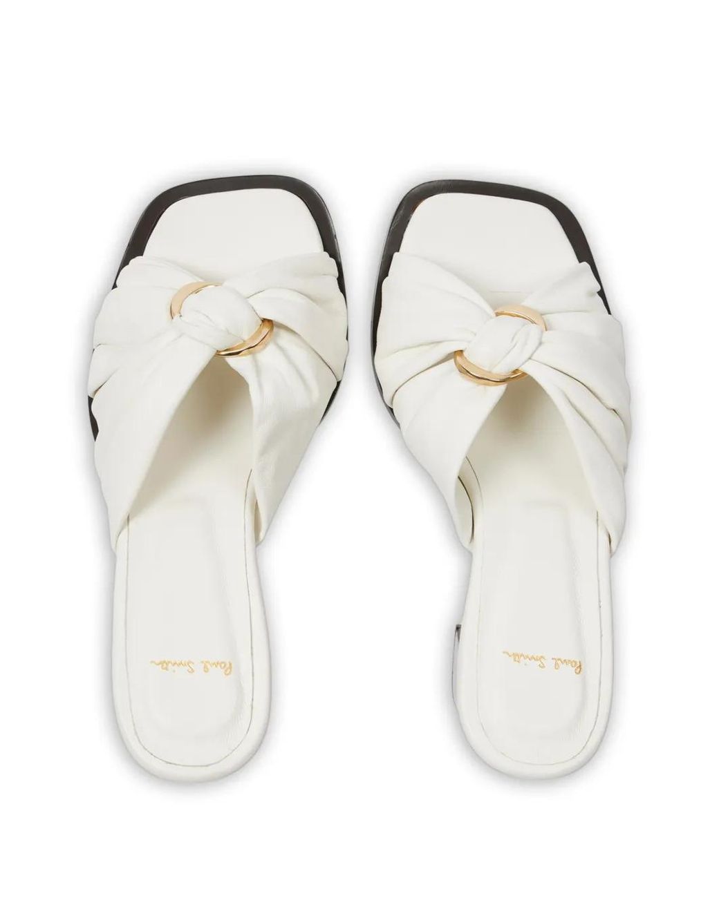 Paul Smith White Monivae Ruched Ring-Detail Sandals