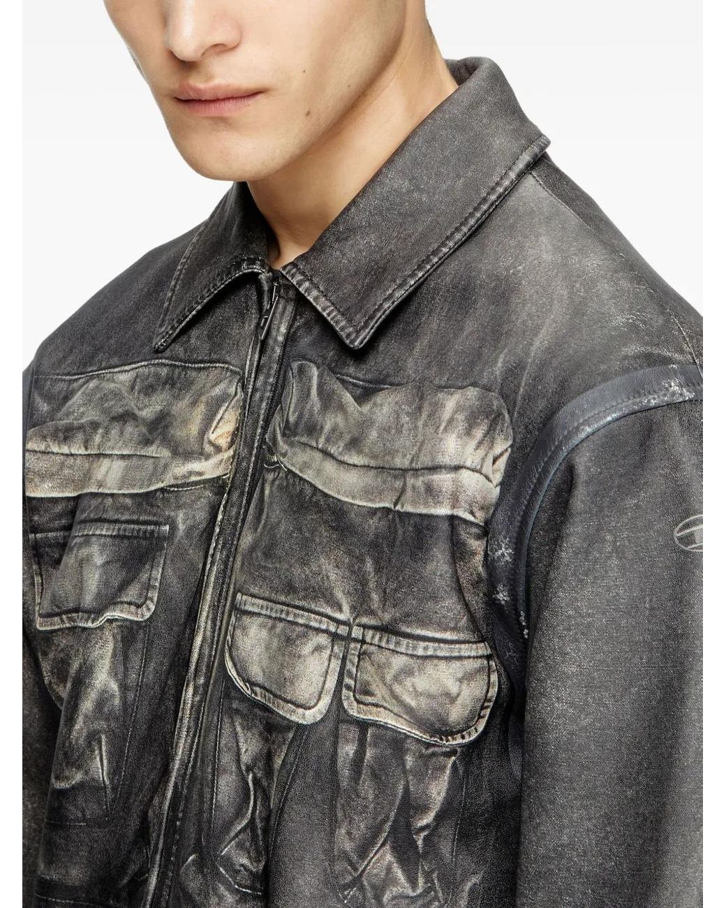 DIESEL Gray L-Mayer Jacket for men