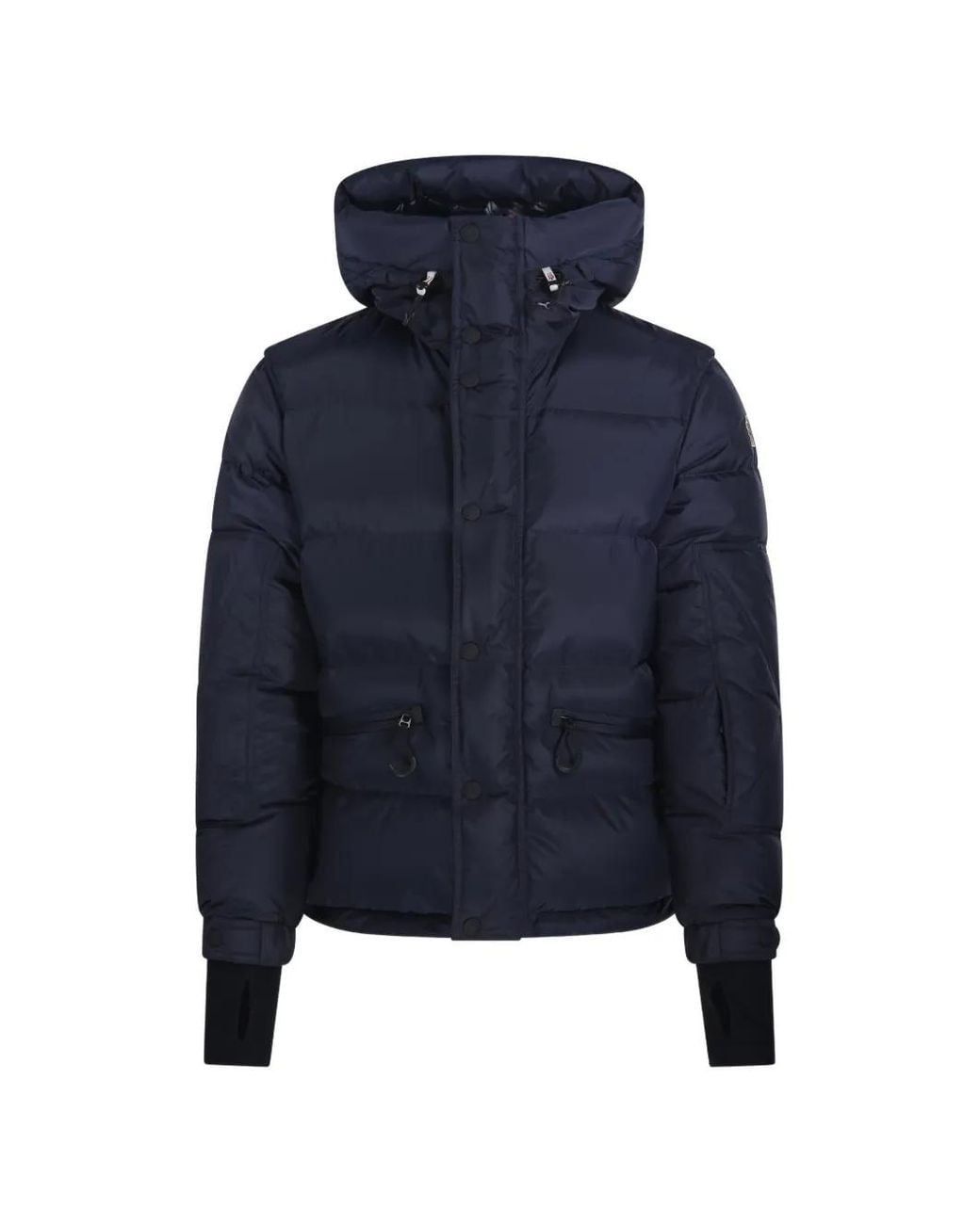 Moncler Blue Quilted Hooded Padded Jacket for men