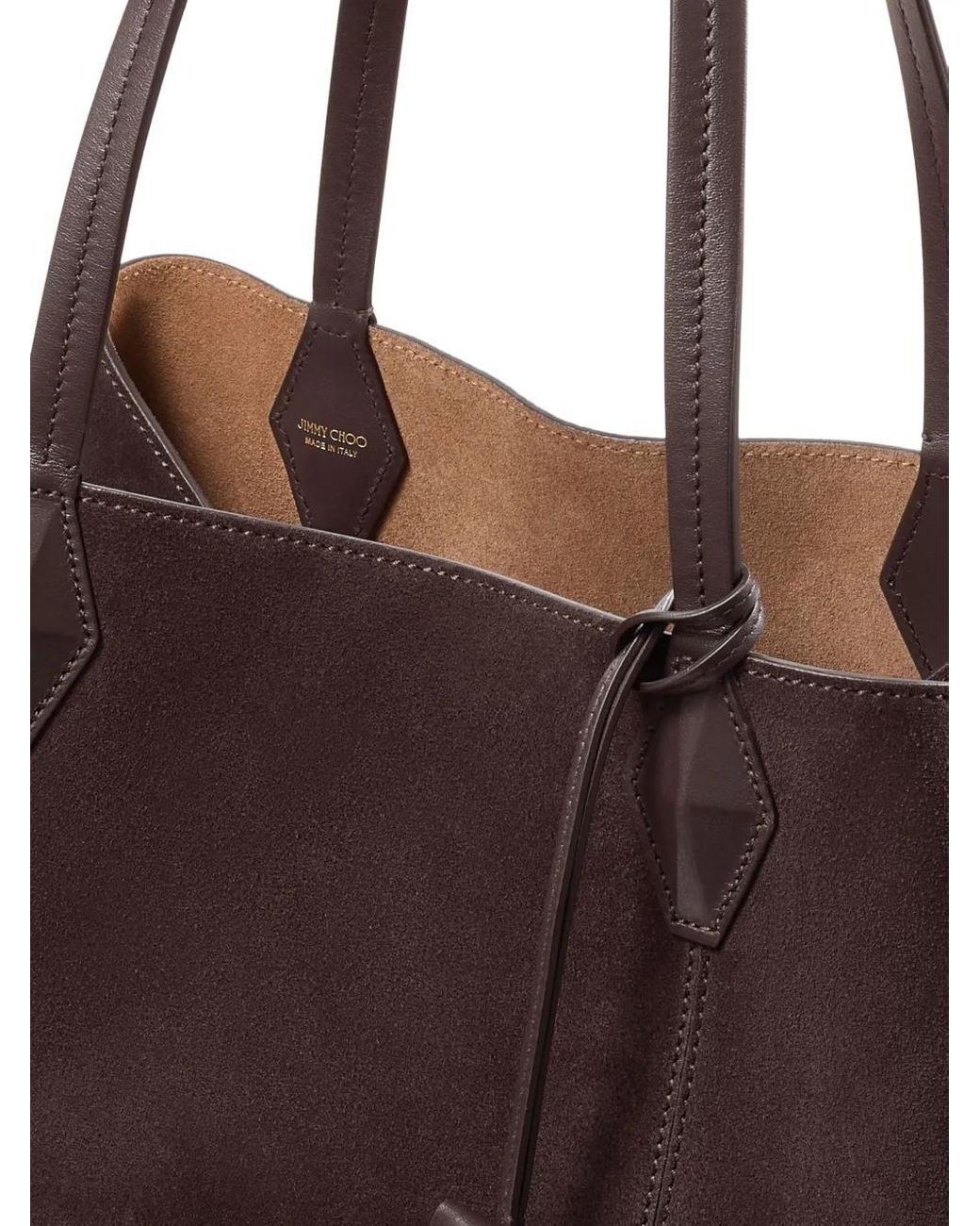 Jimmy Choo Brown Medium Diamond Tote Bag