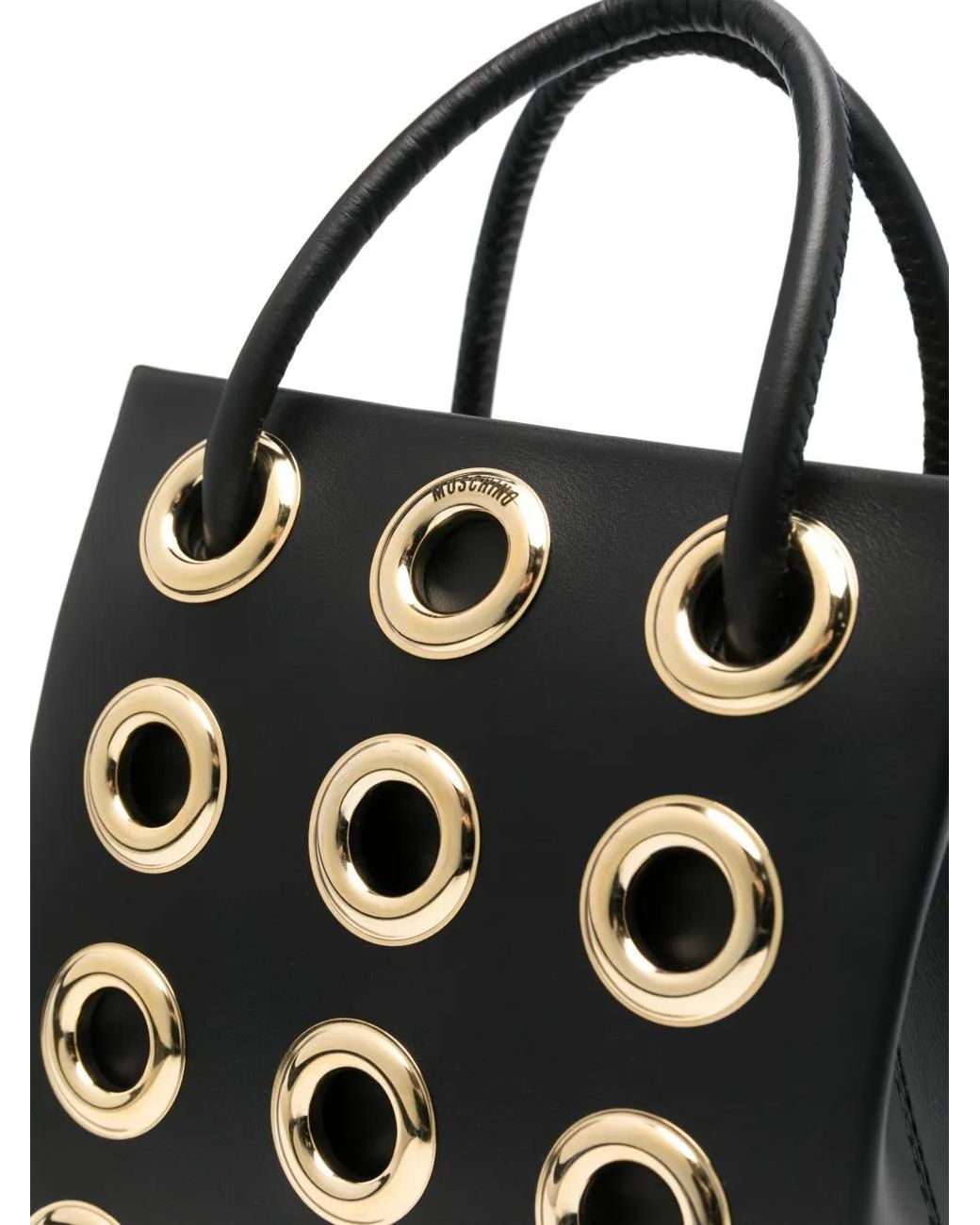 Moschino Black Ring-Hardware Mini Bag