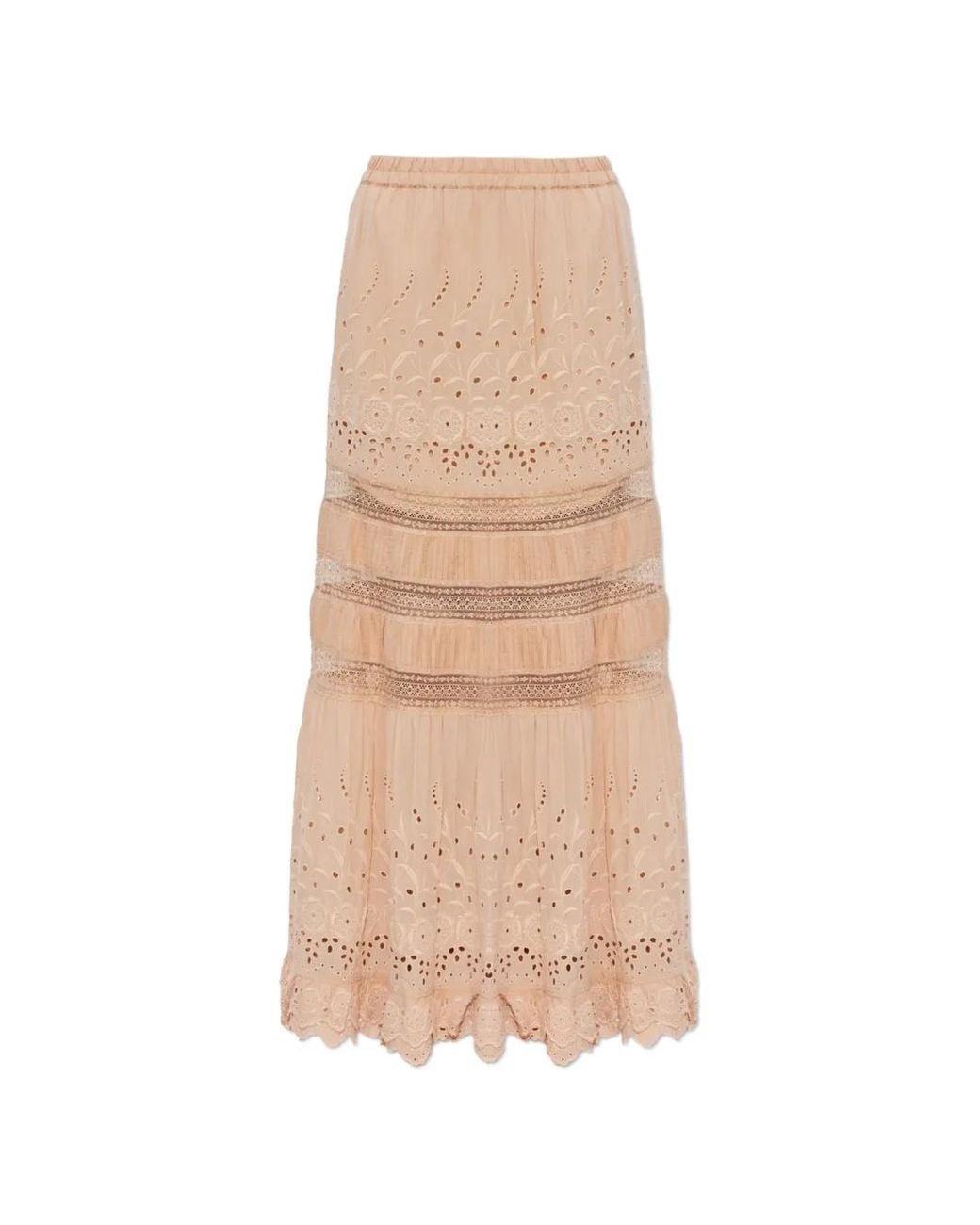 AllSaints Natural Camille Embroidered Maxi Skirt