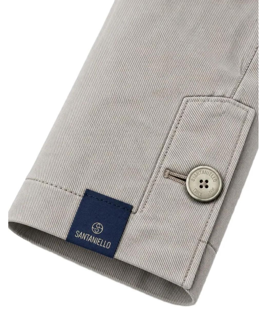 Santaniello Gray Zagara Single-Breasted Blazer for men